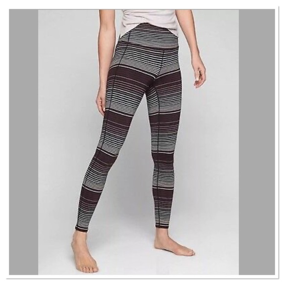 Athleta High Rise Expanse Stripe Chaturanga tights - Picture 1 of 11